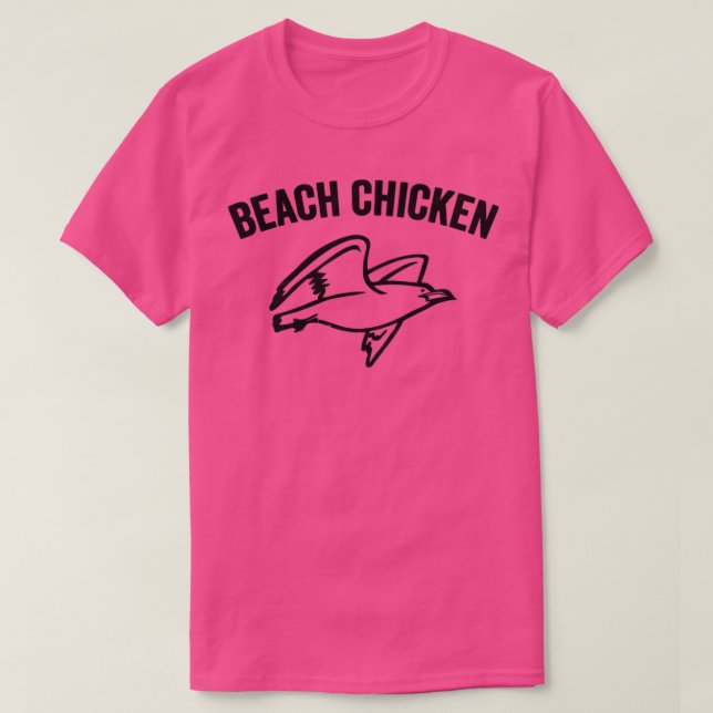 Funny Fiskmås Sea Gull Beach Chicken T Shirt (Design framsida)