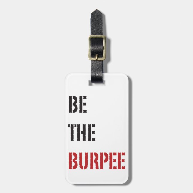 Funny Fitness Burpee Gym Humor Bagagebricka (Vertikal Framsida)