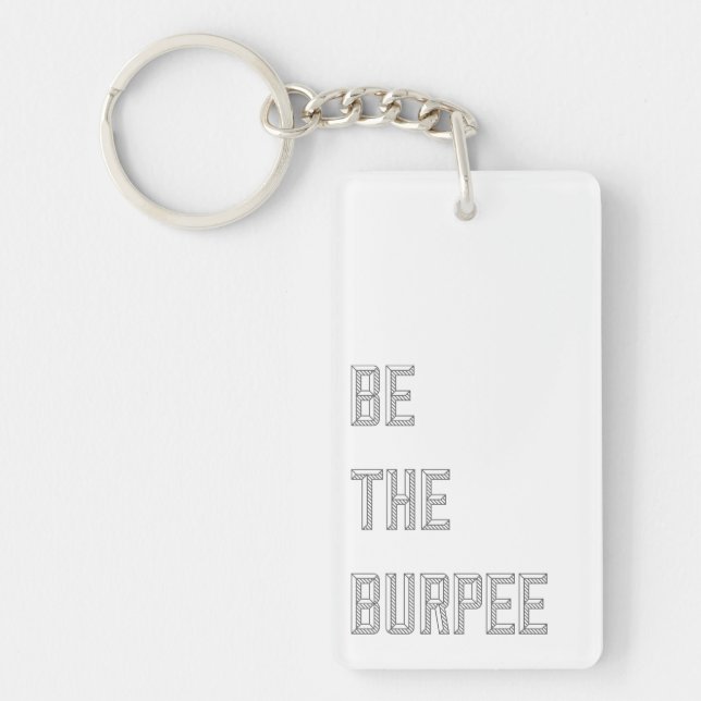 Funny Fitness Burpee Gym Humor Nyckelring (Framsidan)
