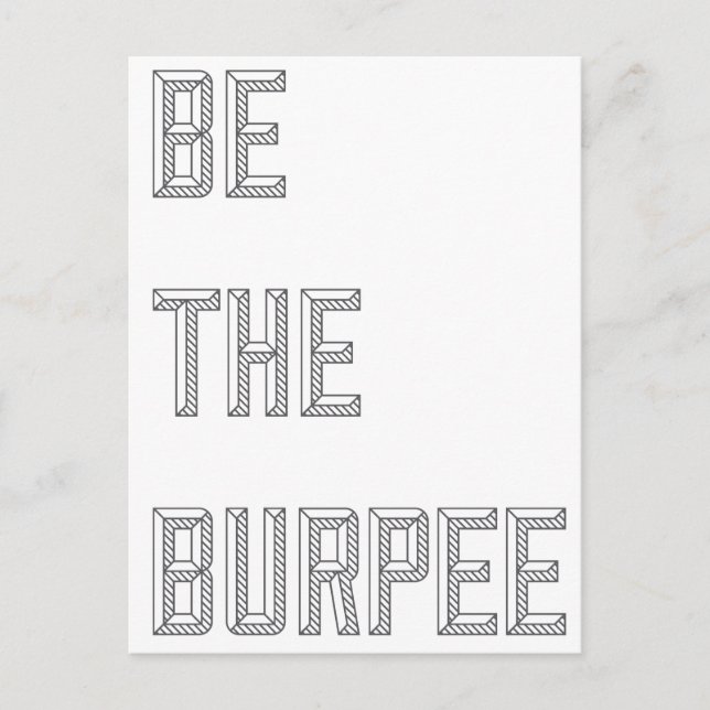 Funny Fitness Burpee Gym Humor Vykort (Framsida)