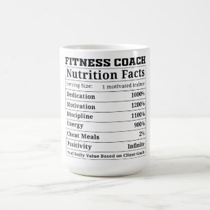 Funny Fitness Coach Nutrition Facts Kaffemugg