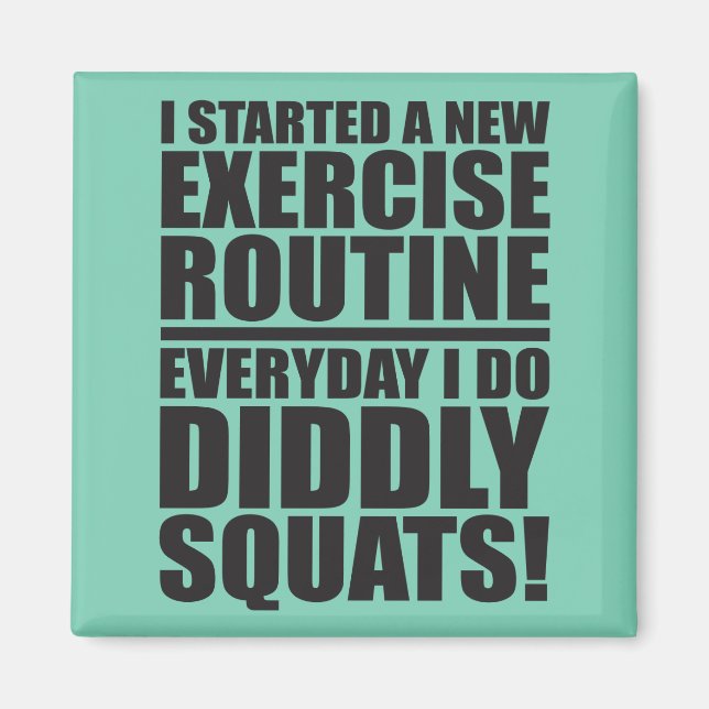 Funny Fitness Gym Magnet (Framsidan)