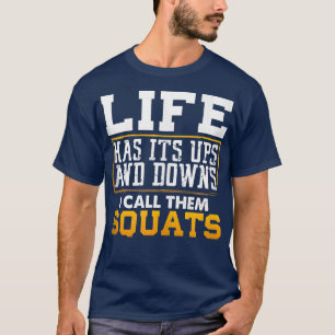 Funny Fitness Gym Workout Weights Squat Manar Wome T Shirt
