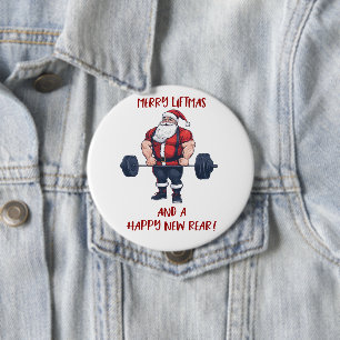 Funny Fitness jul Liftmas Barbell Santa Knapp