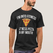 Funny Fitness Pizza in my Mouth Gym Humor Hilario