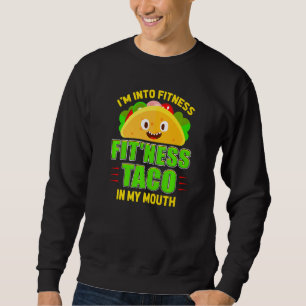 Funny Fitness Taco Foodie Mexican Food Gym Fanatic Lång Ärmad Tröja