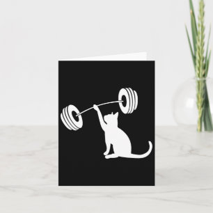 Funny Fitness Weight Gym Cat Lyft för Fitness Kort