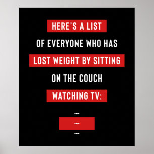Funny Fitness Workout inspirationstryck Poster