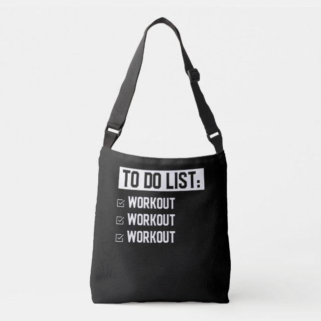 Funny Fitness Workout Motivational Saming Axelväska (Framsida)
