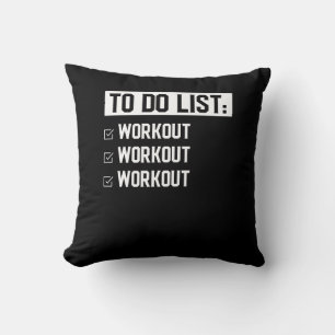 Funny Fitness Workout Motivational Saming Kudde