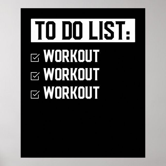 Funny Fitness Workout Motivational Saming Poster (Framsidan)