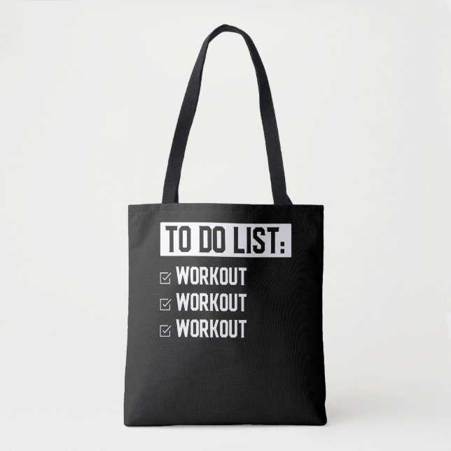 Funny Fitness Workout Motivational Saming Tygkasse (Framsida)