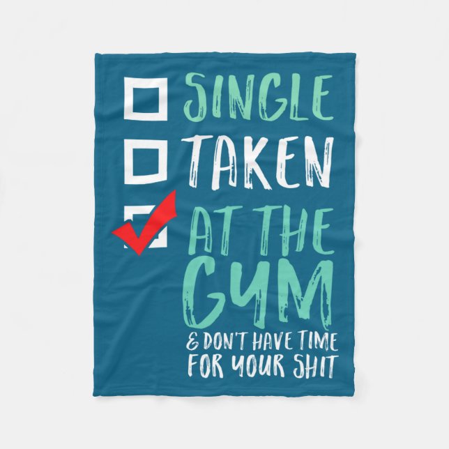 Funny Fitness Workout Single Taken At The Gym  Fleecefilt (Framsidan)