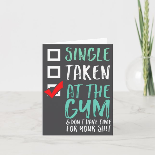 Funny Fitness Workout Single Taken At The Gym  Kort (Framsida)