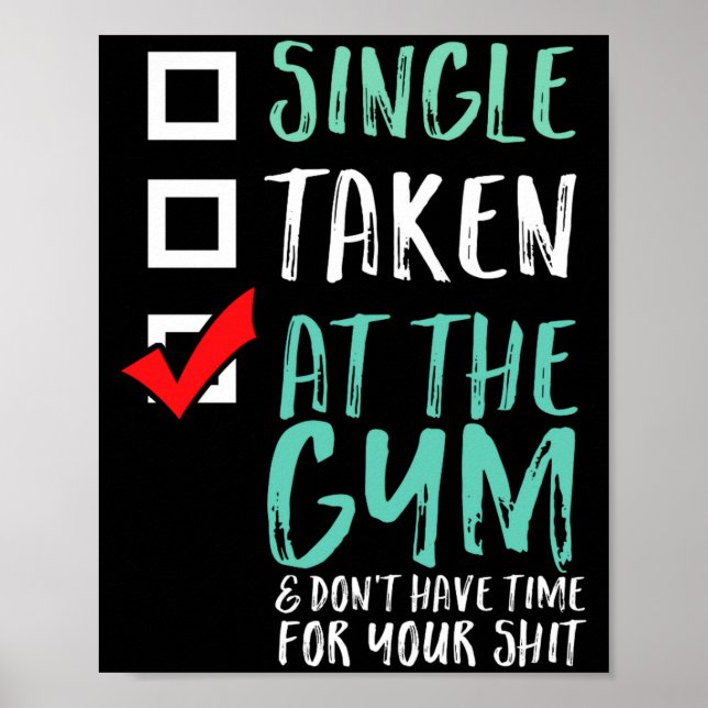 Funny Fitness Workout Single Taken At The Gym  Poster (Framsidan)