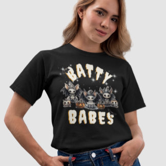 Funny Fladdermus Witch Batty Babes Halloween Match T Shirt