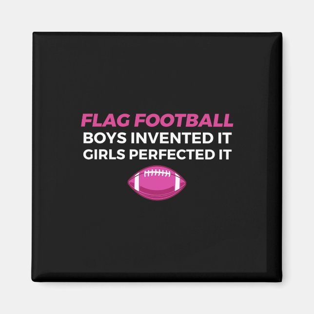 Funny Flagga Football Girl 1 Magnet (Framsidan)