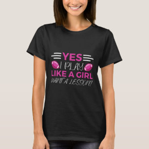 Funny Flagga Football Girl T Shirt