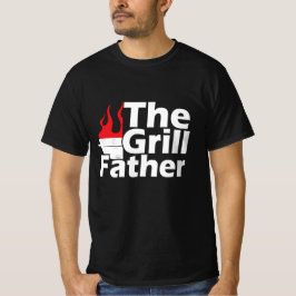 Funny Flames Grillfather T Shirt