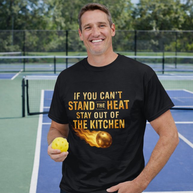 Funny Flaming Pickleball Kitchen Graphic Dink Life T Shirt (Skapare uppladdad)