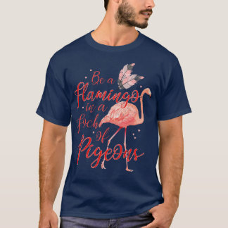 Funny Flamingo Älskare Gift Pigeon Flamingo T Shirt