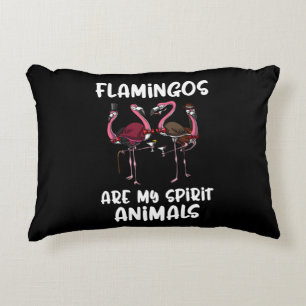 Funny Flamingo Birds Spirit Animal Prydnadskudde