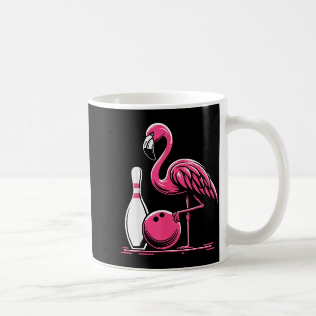 Funny Flamingo Bowling N Bowl Bowler  Kaffemugg (Höger)
