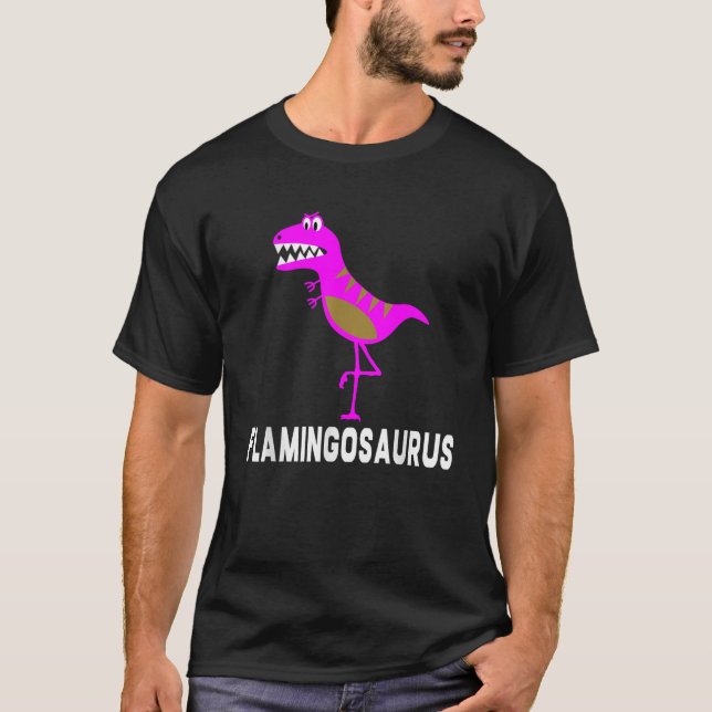 Funny Flamingo Dinosaur Dino Flamingosaurus Gift T Shirt (Framsida)