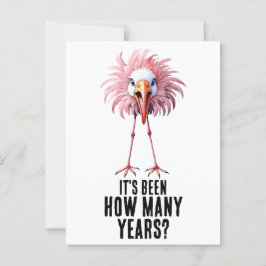 Funny Flamingo-flockning Vykort