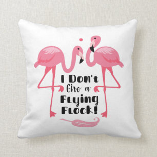 Funny Flamingo Humor - Jag Ge inte ett flygande lå Kudde