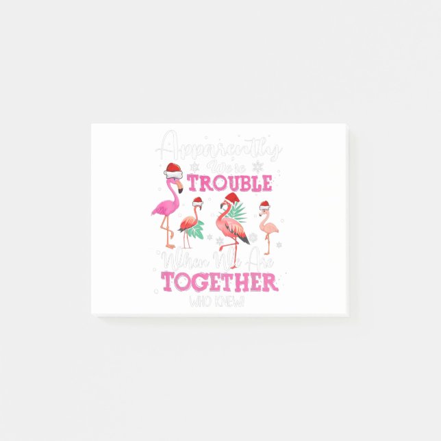 Funny Flamingo-jul Post-it Block (Framsida)