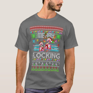 Funny Flamingo Ljus Ugly Sweater jul Anima T Shirt