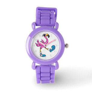 Funny Flamingo med solglasögon Välj tillbaka f Armbandsur