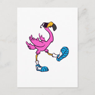 Funny Flamingo med solglasögon välj tillbaka fär Vykort