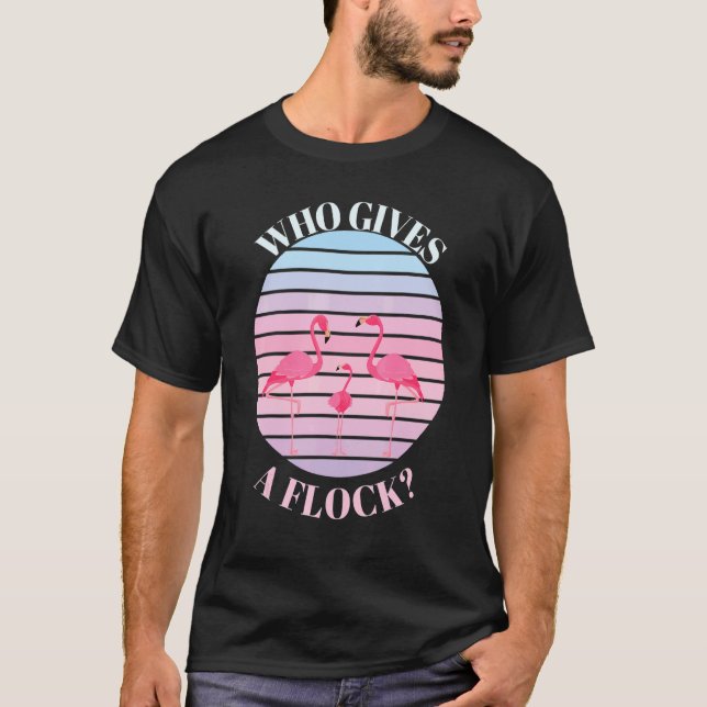Funny Flamingo Saying Unisex  Retro Beach Sunset T Shirt (Framsida)