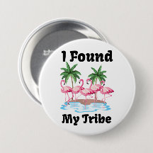 Funny Flamingo Tribe Matching Group Party Flair