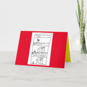 Funny Flat Pack Julklapp Tecknad Helgkort