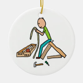 Funny Flat Pack Self-Assembly Julgransprydnad Keramik