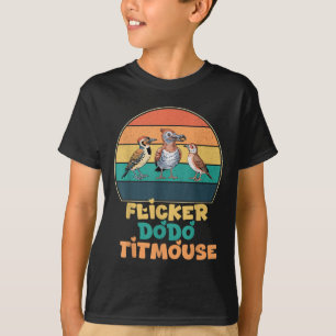Funny Flicker Dodo Titmus Bird Watch Nature Kärlek T Shirt