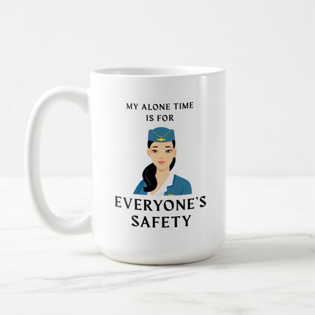 Funny Flight Attendant Coffee Mugg (Vänster)