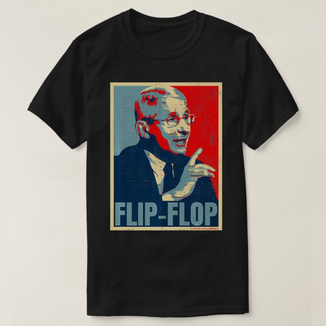 Funny Flip Flop Fauci Premium  T Shirt (Design framsida)