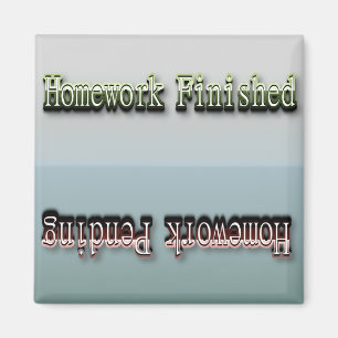 Funny Flip Magnet - hemarbetsstatus