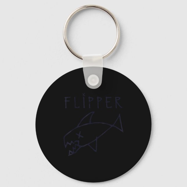 Funny Flipper Fish Die Sarcastic Graphic  Nyckelring (Framsida)