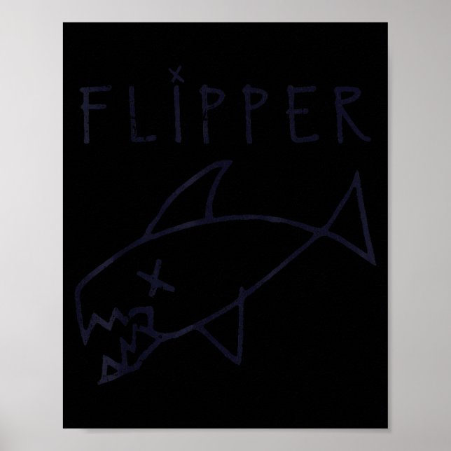 Funny Flipper Fish Die Sarcastic Graphic  Poster (Framsidan)