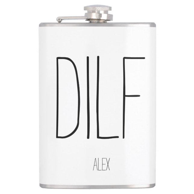 Funny Flirty DILF-Hett Pappa Jag vill ha ett eget  Fickplunta (Framsidan)