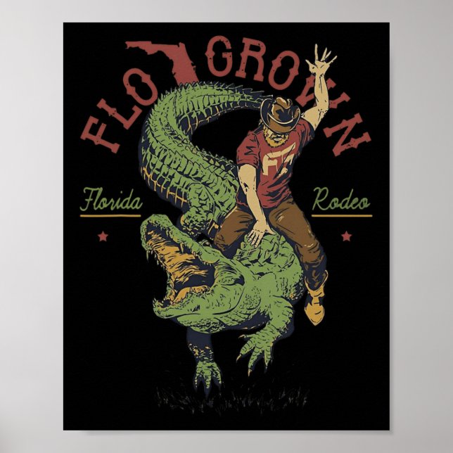 Funny Flo Grown Florida Rodeo Poster (Framsidan)