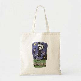 Funny Floating Grim Reaper Halloween Tygkasse