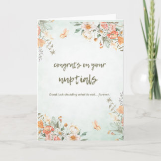 Funny Floral Congratulations Wedding Card Kort