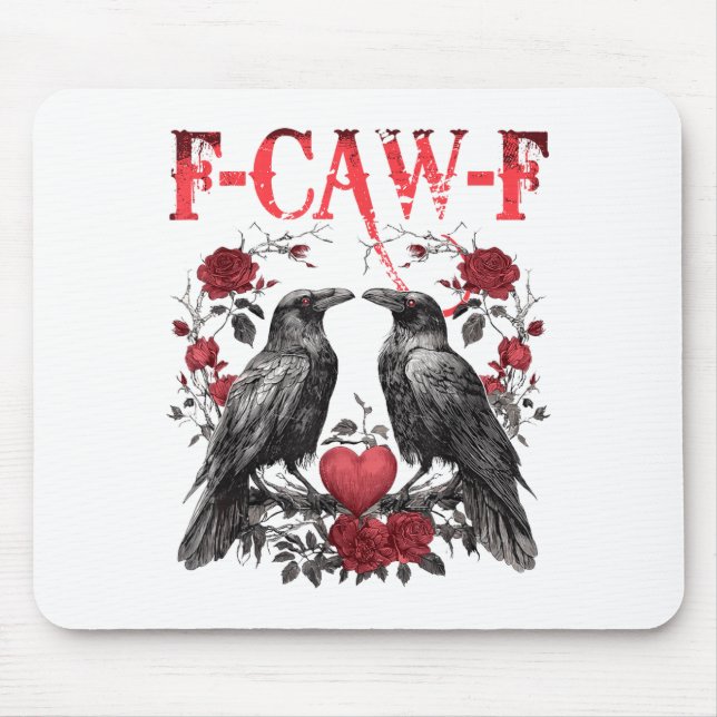 Funny Floral Heart Raven F-caw-f Anti Valentin's D Musmatta (Framsidan)
