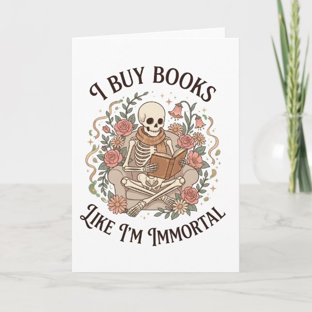funny floral skeleton Buy Books Like I'm Immortal Kort (Framsida)